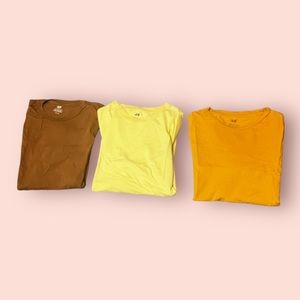 H&M Regular Fit Three Pack Men’s T-Shirt Large
